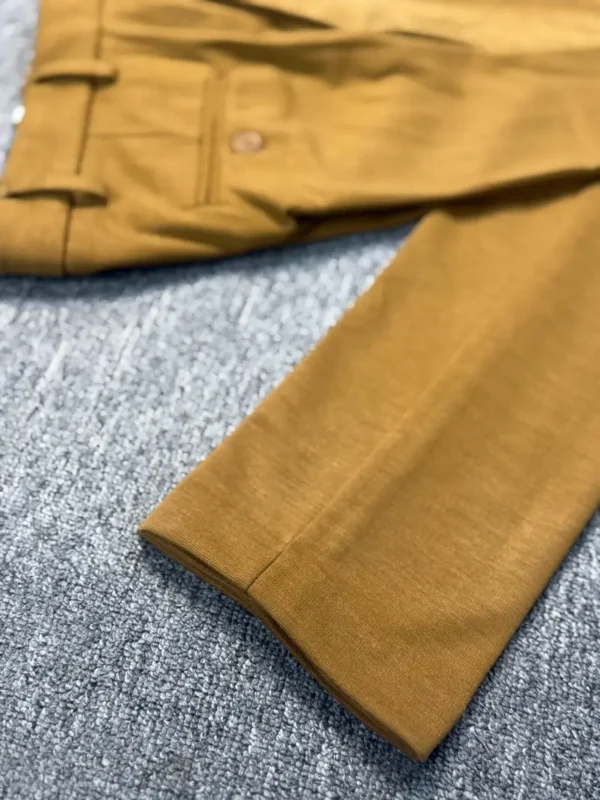 KNIT POLY COTTON O.BROWN COLOR SLIM FIT MENS FORMAL PANT IN BANGLADESH - Image 3