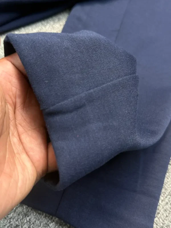KNIT POLY COTTON NAVY BLUE COLOR SLIM FIT MENS FORMAL PANT - Image 3